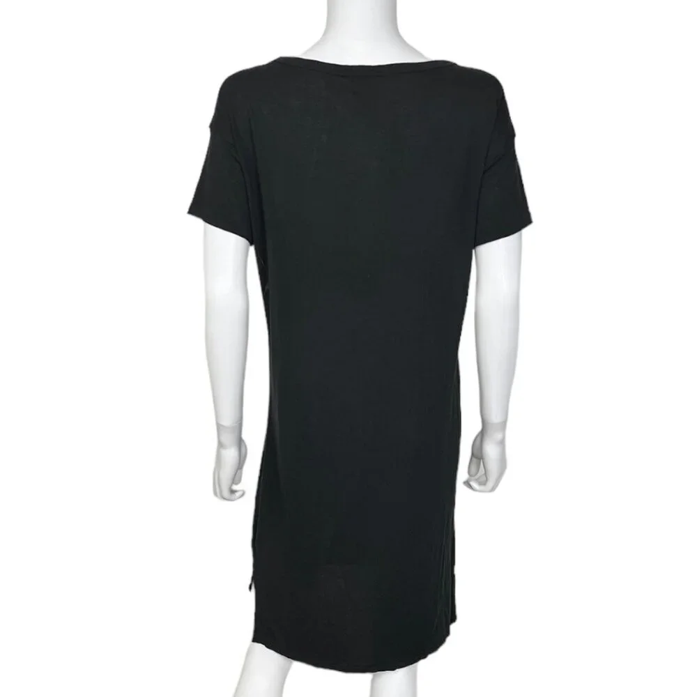 T Alexander Wang Boat Neck T-Shirt Dress in Black - sz Small